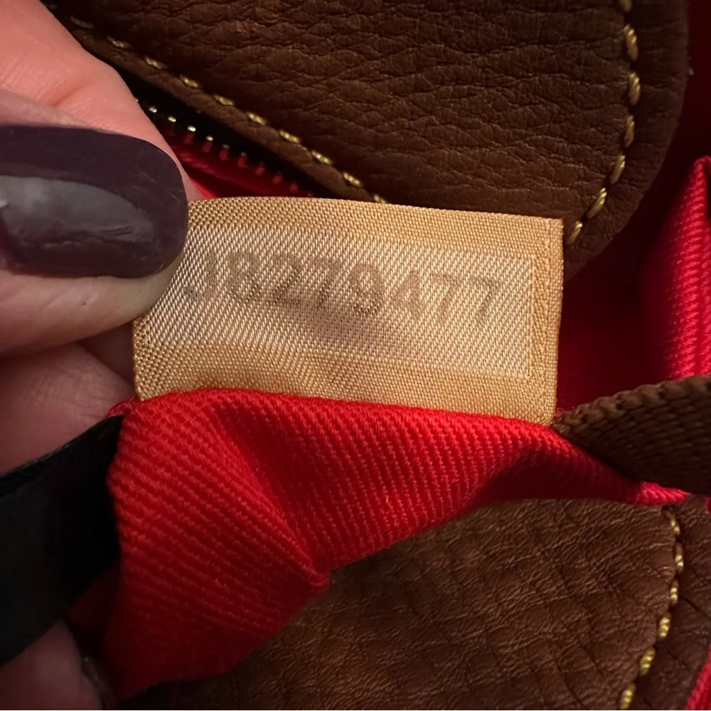 Dooney & Bourke Pebble Leather Satchel Shoulder Bag – Brown with Lock Detail - Picture 11 of 15